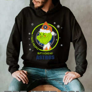 Houston Astros Christmas Grinch I Hate People But I Love My Favorite Baseball Team T Shirt