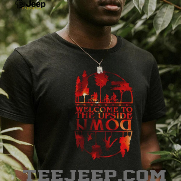 Welcome to the Upside Down Silhouette Sunset Halloween shirt