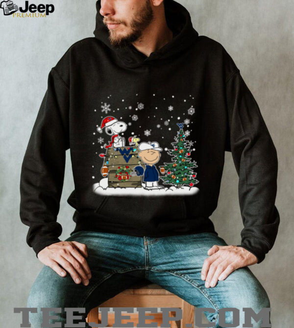 West Virginia Mountaineers Snoopy Charlie Brown Christmas Holiday T Shirt