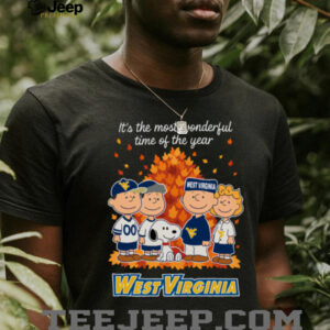 West Virginia Mountaineers x Peanuts Fall T Shirt It’s the Most Wonderful Time of the Year