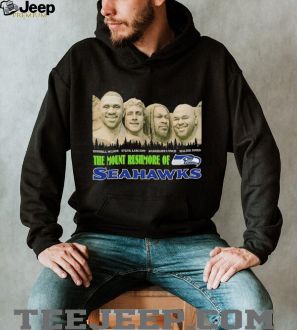 Wilson Largent Lynch Jones the mount rushmore of Seattle Seahawks shirt