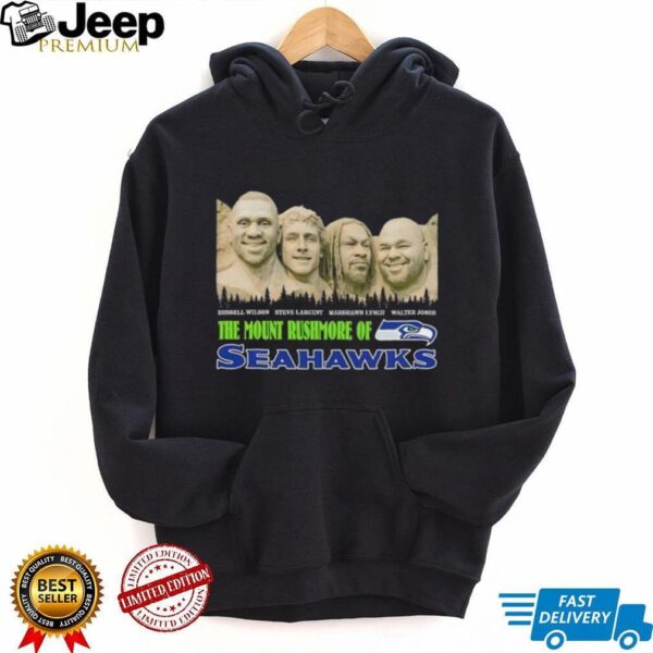 Wilson Largent Lynch Jones the mount rushmore of Seattle Seahawks shirt