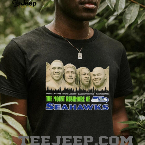 Wilson Largent Lynch Jones the mount rushmore of Seattle Seahawks shirt