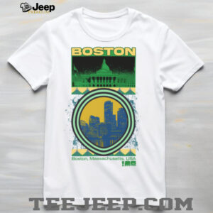 World Cup 2026 Boston Host City Local Poster Statehouse Soccer Skyline Tee
