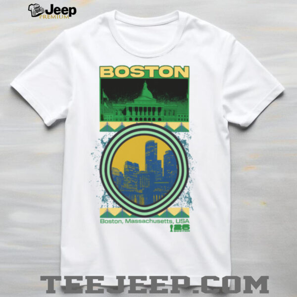 World Cup 2026 Boston Host City Local Poster Statehouse Soccer Skyline Tee