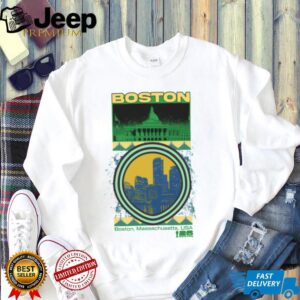 World Cup 2026 Boston Host City Local Poster Statehouse Soccer Skyline Tee