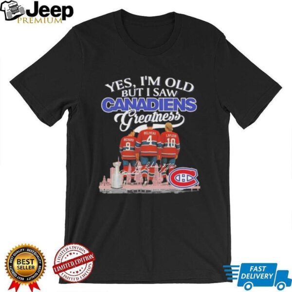 Yes I’m old but I saw Canadiens greatness legends Richard Beliveau Lafleur skyline shirt