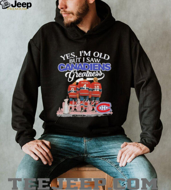 Yes I’m old but I saw Canadiens greatness legends Richard Beliveau Lafleur skyline shirt