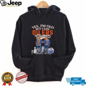 Yes I’m old but I saw Edmonton Oilers Gretzky and Messier skyline signatures shirt