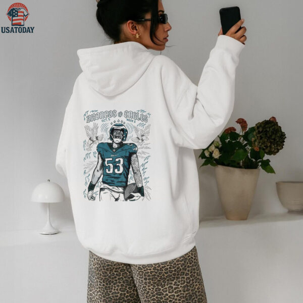 Zack Baun 53 Philadelphia Eagles vs Denver Broncos NFL Football OCT 5 Week 5 shirt