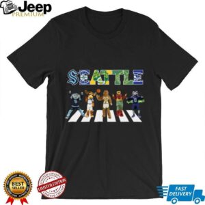 Seattle Merch Seattle 5 Mascot Sports Team Abbey Road Hoodie