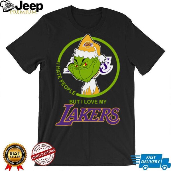 The Grinch I Hate People But I Love My Los Angeles Lakers Shirt
