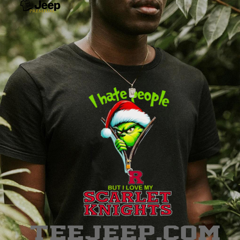 Grinch Santa Hat I Hate People But I Love My Rutgers Scarlet Knights Christmas Logo Shirt Clothing Grinch Santa Hat I Hate People But I Love My Rutgers Scarlet Knights Christmas Logo Shirt Clothing