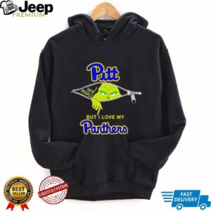 Grinch Zipper I Hate People But I Love My Pittsburgh Panthers Shirt