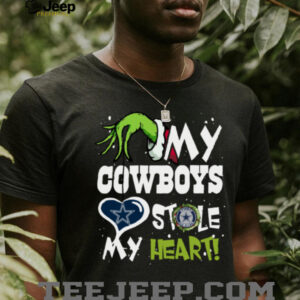Santa Grinch X My Cowboys Football Stole My Heart Christmas Hoodie