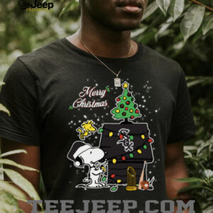 Chicago White Sox Merry Christmas With Snoopy Baby T Shirt