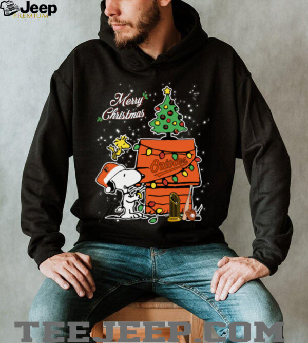 Orioles Shop Merry Christmas With Snoopy Baby Baltimore Orioles T Shirt