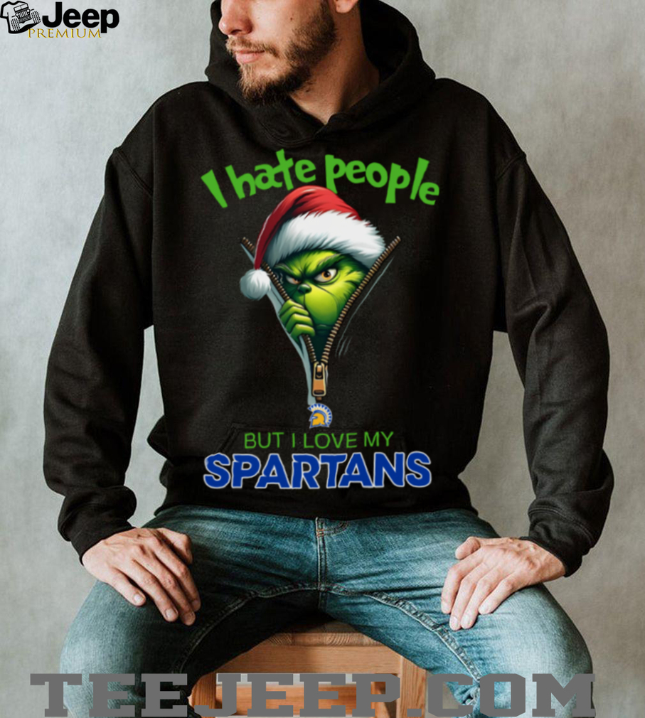 Grinch Santa Hat I Hate People But I Love My San José State Spartans Christmas Logo Shirt Clothing Grinch Santa Hat I Hate People But I Love My San José State Spartans Christmas Logo Shirt Clothing