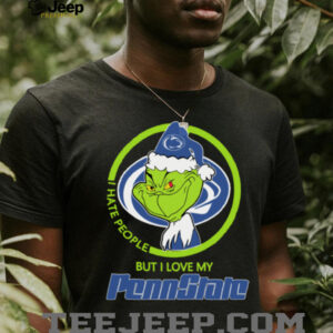 The Grinch I Hate People But I Love My Penn State Football Logo Shirt
