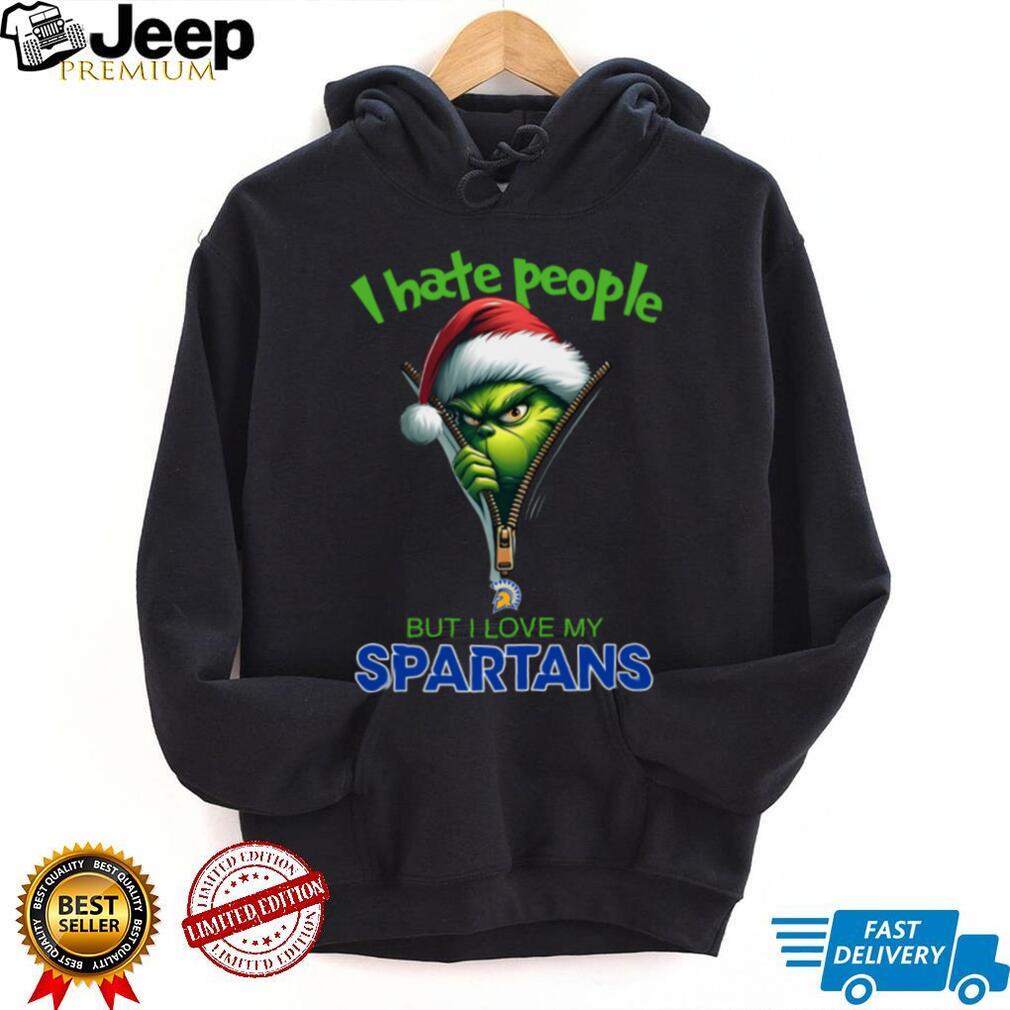 Grinch Santa Hat I Hate People But I Love My San José State Spartans Christmas Logo Shirt Clothing Grinch Santa Hat I Hate People But I Love My San José State Spartans Christmas Logo Shirt Clothing