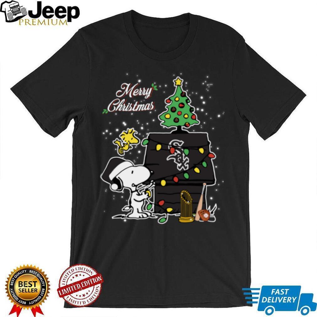 Chicago White Sox Merry Christmas With Snoopy Baby T Shirt Chicago White Sox Merry Christmas With Snoopy Baby T Shirt