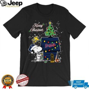 Atlanta Braves Merry Christmas With Snoopy Baby T Shirt