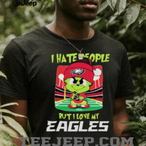 Official Santa Grinch Chibi I Hate People But I Love My Philadelphia Christmas Shirt