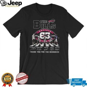 65th Anniversary 1960 2025 Buffalo Bills Thank You For The Memories Vintage T Shirt