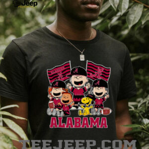 Alabama Crimson Tide Shop Snoopy Charlie Brown And Friends Tide Flags T Shirt
