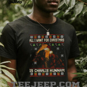 All I Want For Christmas Is Charlie Hunnam Ed Gein Ugly Xmas t shirt