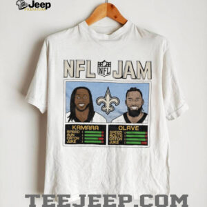 Alvin Kamara and Chris Olave NFL Jam New Orleans Saints shirt