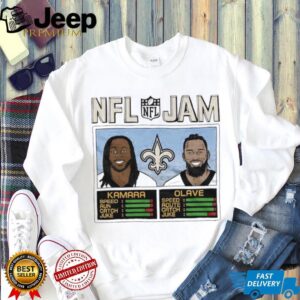 Alvin Kamara and Chris Olave NFL Jam New Orleans Saints shirt