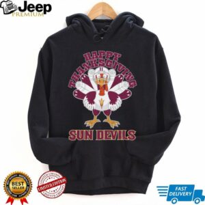 Arizona State Sun Devils Turkey Helmet Happy Thanksgiving Shirt