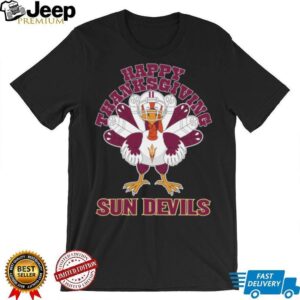 Arizona State Sun Devils Turkey Helmet Happy Thanksgiving Shirt