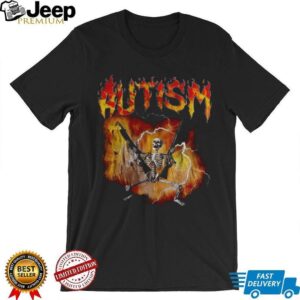 Autistic Funny Skeleton Edgy Meme Graphic shirt