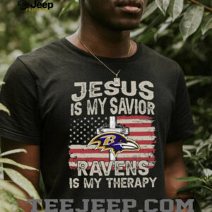 Baltimore Ravens Jesus is My Savior, Ravens is My Therapy T shirt