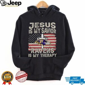 Baltimore Ravens Jesus is My Savior, Ravens is My Therapy T shirt