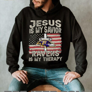 Baltimore Ravens Jesus is My Savior, Ravens is My Therapy T shirt