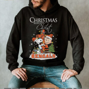 Bengals Snoopy Begins With Christ And Friends Peanuts Christmas Shirt