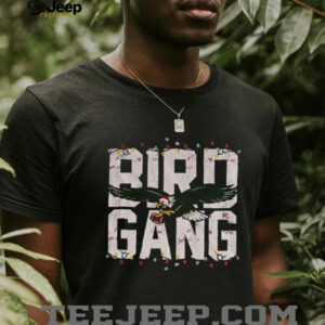 Bird Gang Christmas Retro Sundays Birds Green Lights shirt
