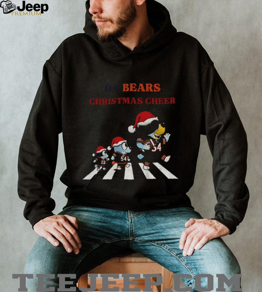Bluey Chicago Bears NFL Da Bears Abbey Road Fly Eagles fly Christmas cheer shirt Bluey Chicago Bears NFL Da Bears Abbey Road Fly Eagles fly Christmas cheer shirt