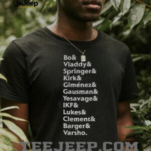 Bo Vladdy Springer Kirk Giménez Gausman Yesavage IKF Lukes Clement Toronto Blue Jays MLB Baseball shirt