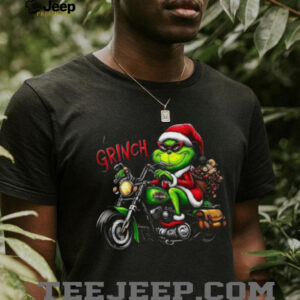 Born to Be Grinch Christmas Shirt Harley Motorcycle Holiday Tee