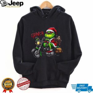 Born to Be Grinch Christmas Shirt Harley Motorcycle Holiday Tee