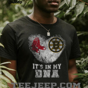 Boston Bruins and Red Sox Heartbeat Tee