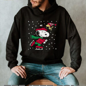 Boys’ Peanuts Snoopy and Woodstock Christmas Skating Graphic T Shirt
