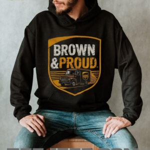 Brown and Proud UPS UPS Driver Pride logo shirt