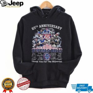 Buffalo Bills 65th Anniversary 1960 2025 Billieve thank you for the memories signatures shirt