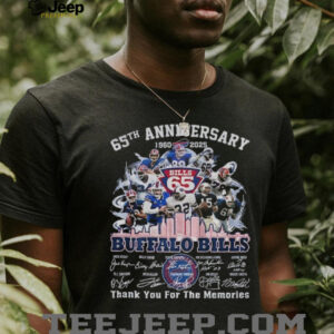 Buffalo Bills 65th Anniversary 1960 2025 Billieve thank you for the memories signatures shirt