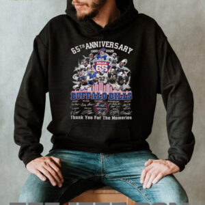 Buffalo Bills 65th Anniversary 1960 2025 Players Signatures Thank You For The Memories Shirt
